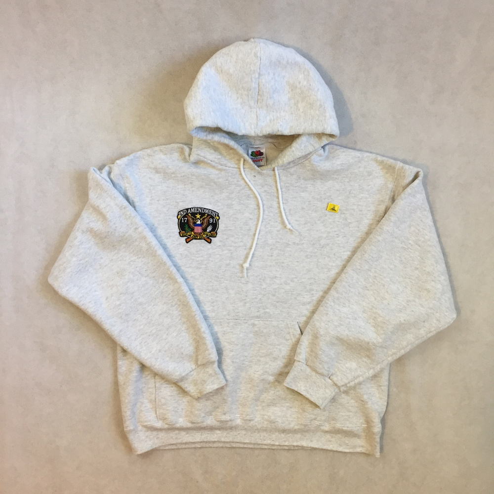 Vintage Ash Grey Military Hoodie